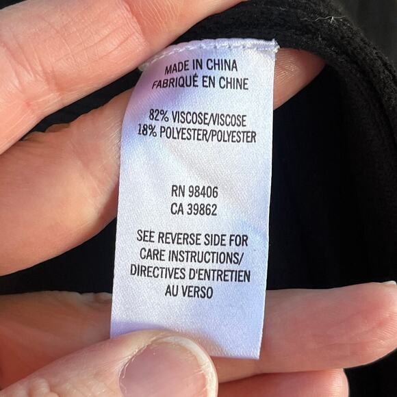 Theory Chloh Enchanted Ribbed Stretch Knit Dress Black Size M - Picture 10 of 10